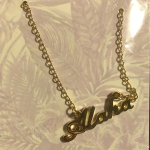 Gold Plated Aloha Necklace